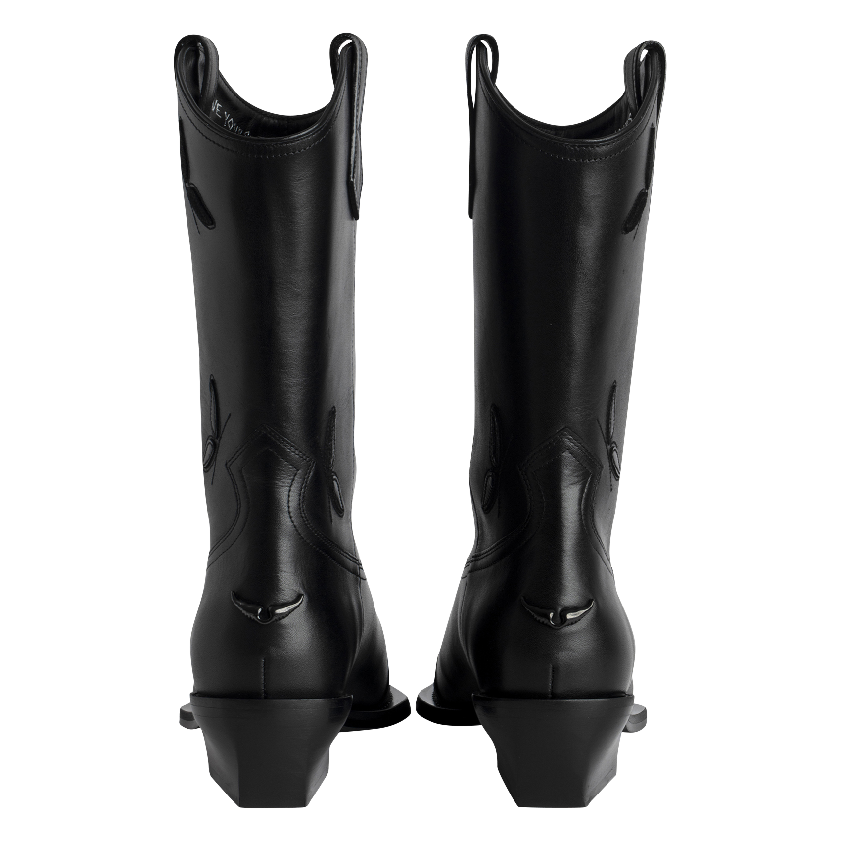 CARA WESTERN - Bottines western en cuir | Noir