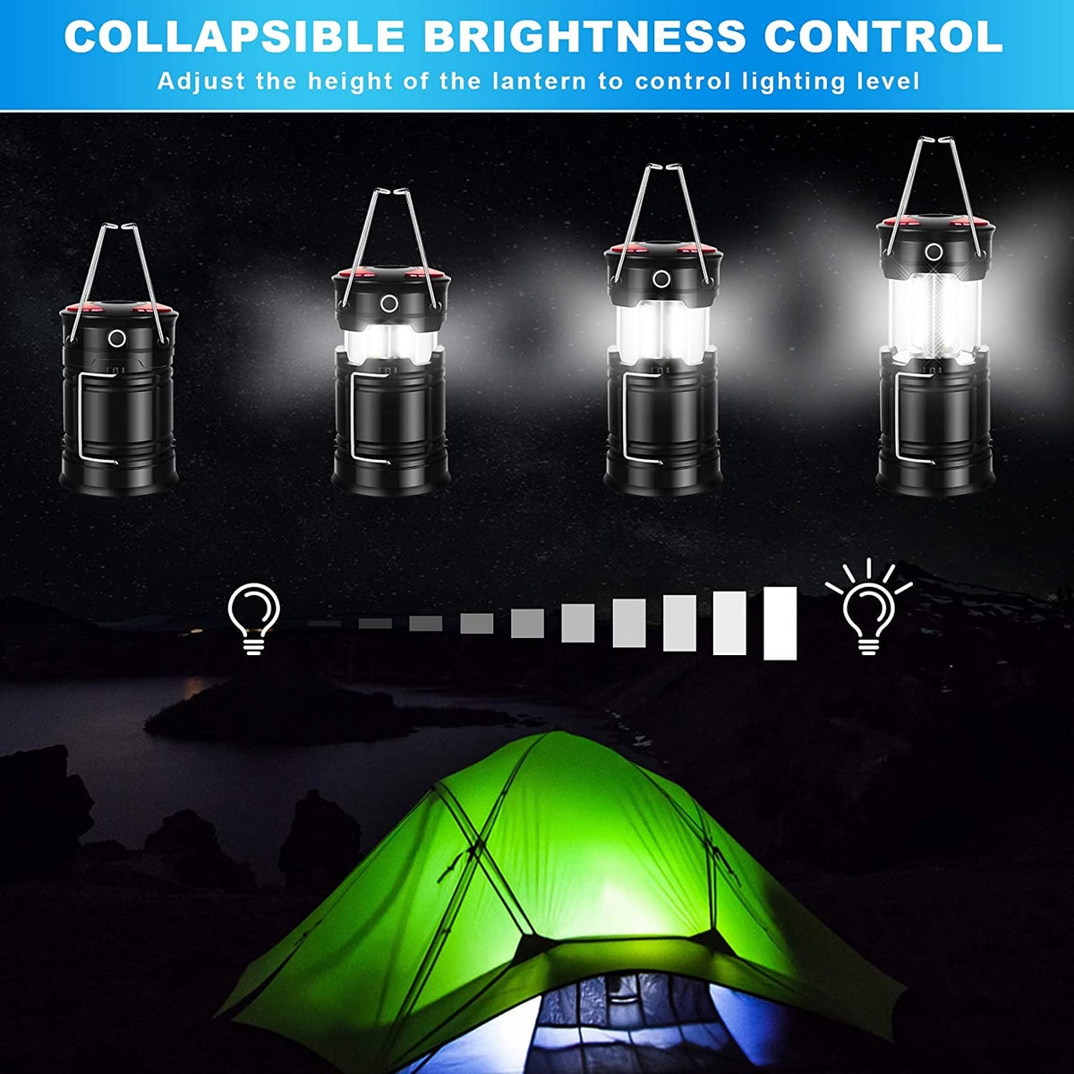 Ondis24 Campinglantaarn LED wit/rood, Lamp