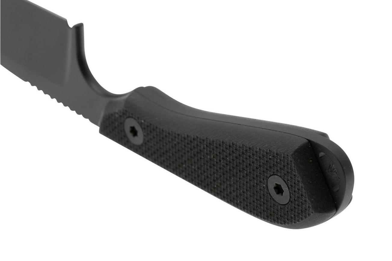 White River Knives M1 Backpacker Pro WRM1-TBL-CBI-MAG Black PVD Magnacut, Black G10, vaststaand mes