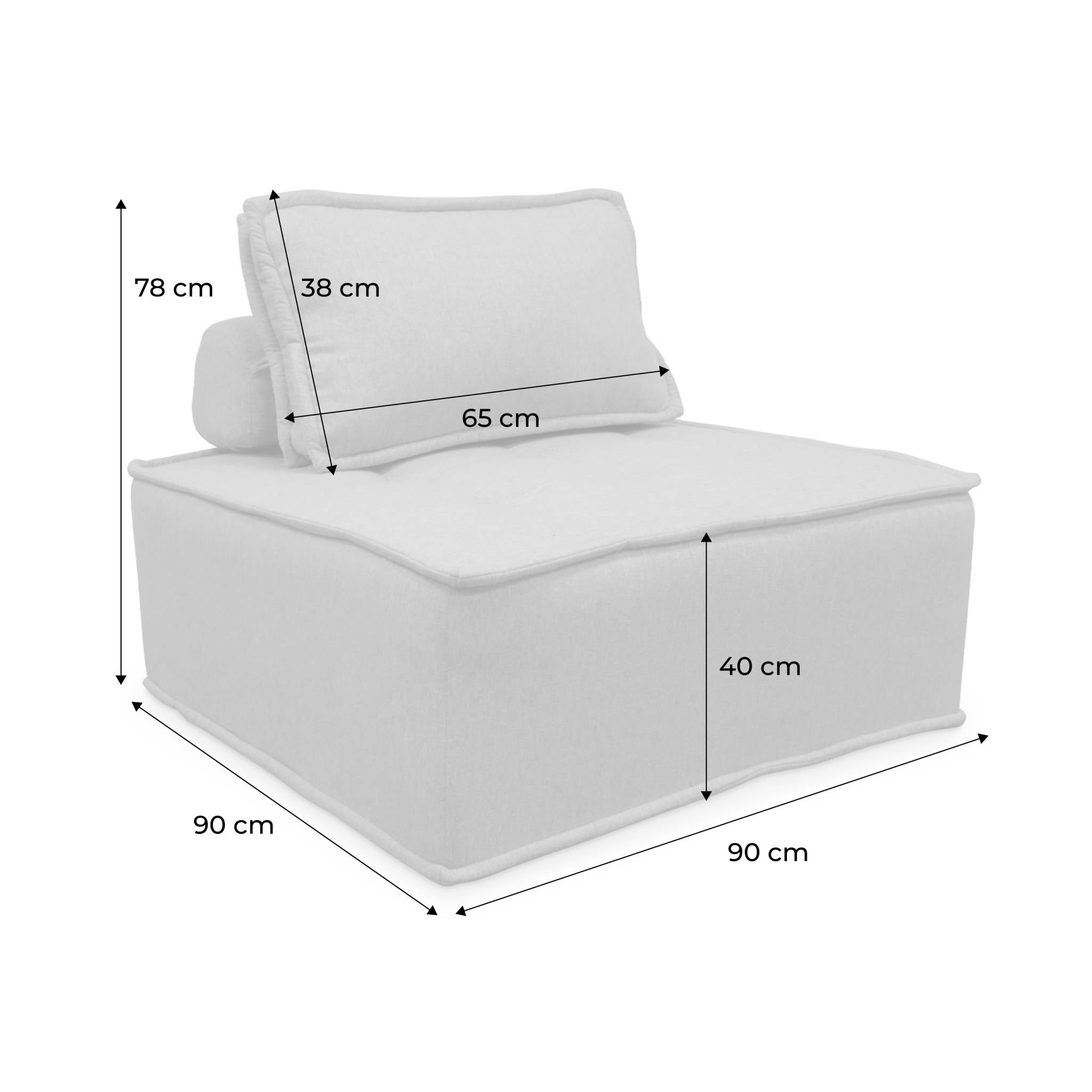 sweeek - Modulaire fauteuils in stof (Set van 3)