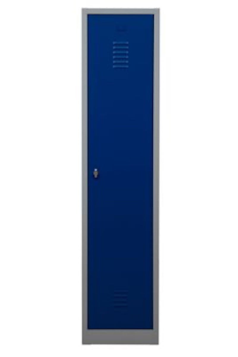 PROREGAL Garderobekast Camel 1 Compartiment HxBxD 180 x 41 x 50 cm Hangslot Grijsblauw