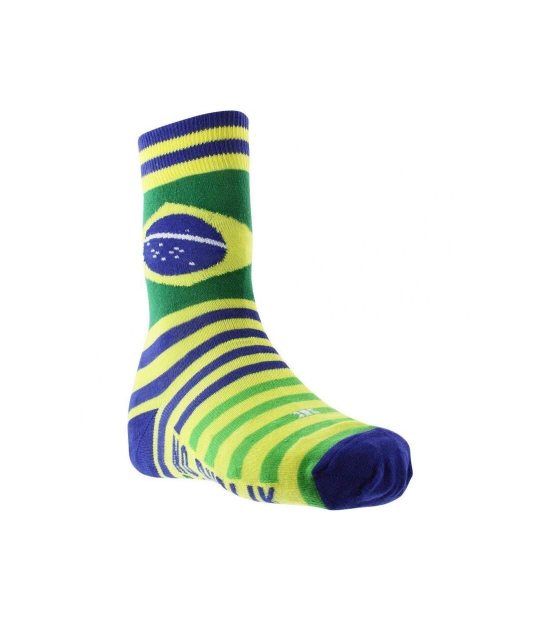 NO PUBLIK Chaussettes Homme Coton BRESIL Bleu Vert Jaune