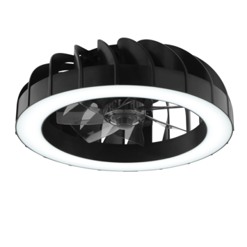 Brilliant plafondventilator Fanora met lamp en RGB functie 30W zwart