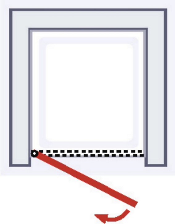 Porte de douche pivotante, 80 x 192 cm, Schulte NewStyle, verre transparent anticalcaire
