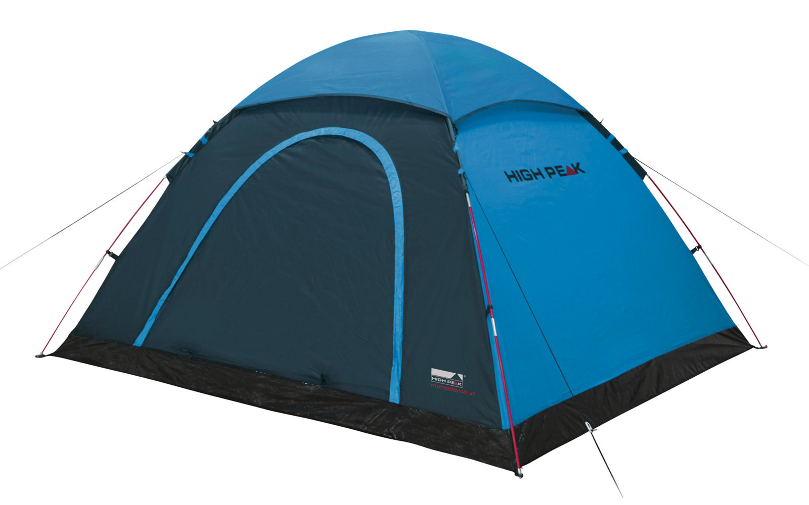 High Peak Monodome XL freistehendes Einfachdach Kuppelzelt blau/grau für 4 Personen