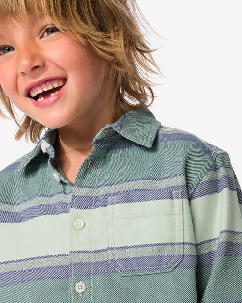 chemise enfant rayée  blanc cassé