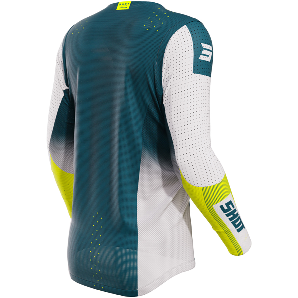 Shot - Maillot Aerolite Honor Bleu / Blanc / Jaune fluo