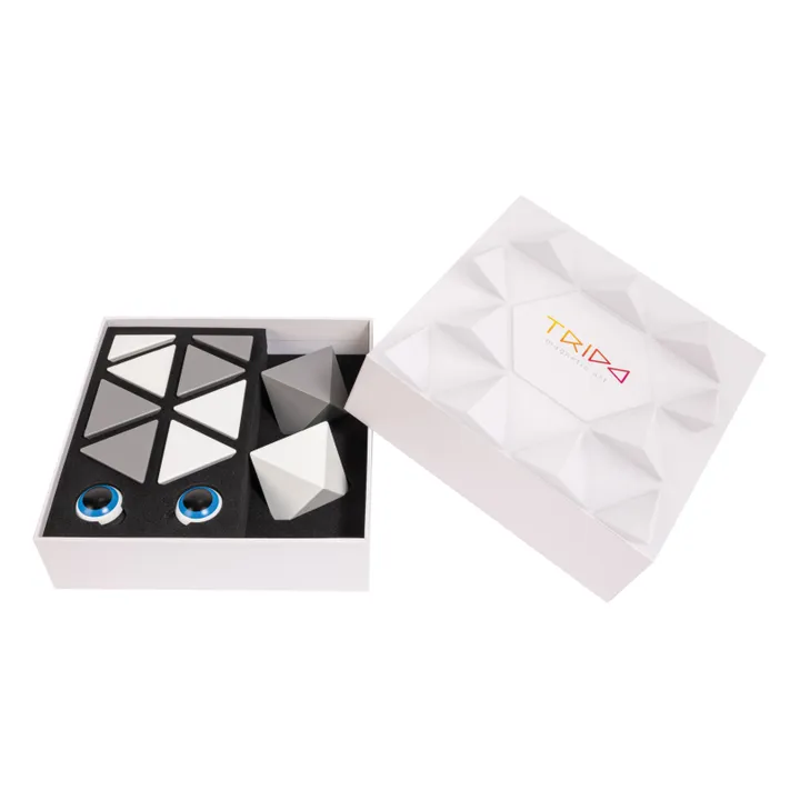 Trido Jeu de construction magnétique Greyscale - Set de 12 pièces