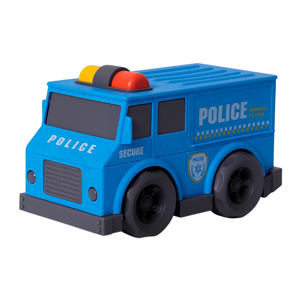 Speelgoedtopdeals BIOplastic Blokwagen Politiewagen - 15 cm
