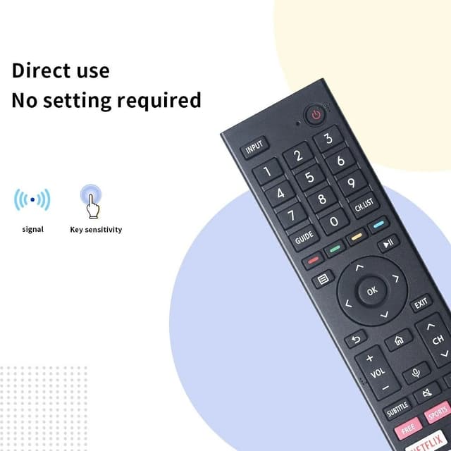 TV fjernbetjening Erstatning for ERF3M80H Til Hisense TV