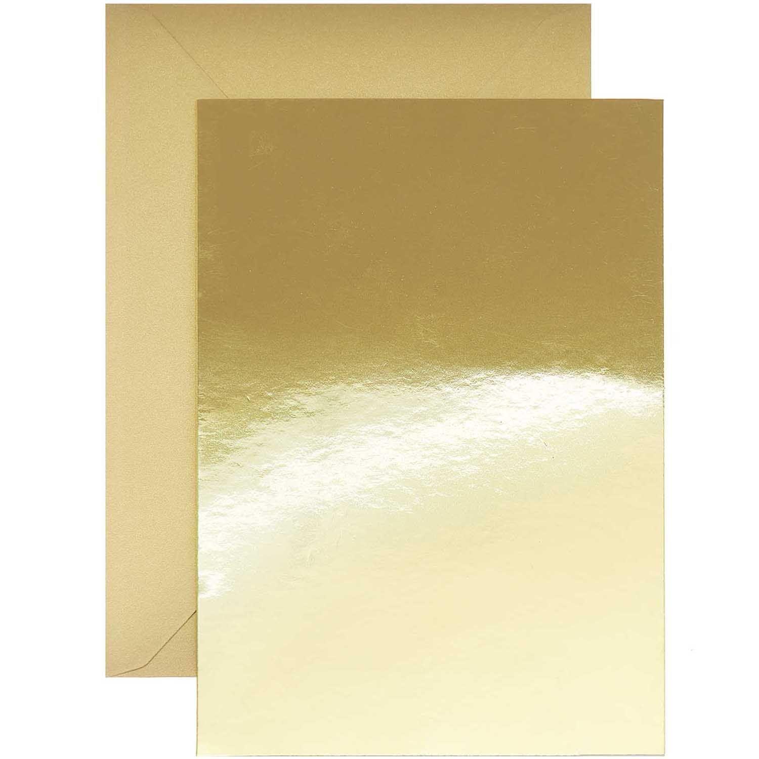 Kartenset Spiegelkarton/Perlmutt gold, B6 FSC MIX