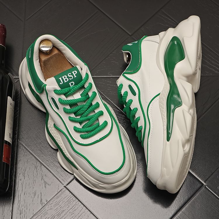 Mr Ozera - Robuuste platform sneakers met twee kleuren