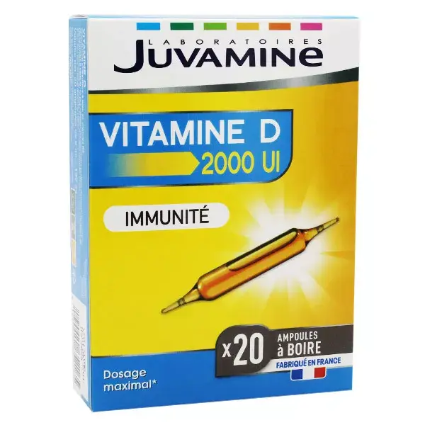 Juvamine Vitamina D 2000 UI 20 ampolas