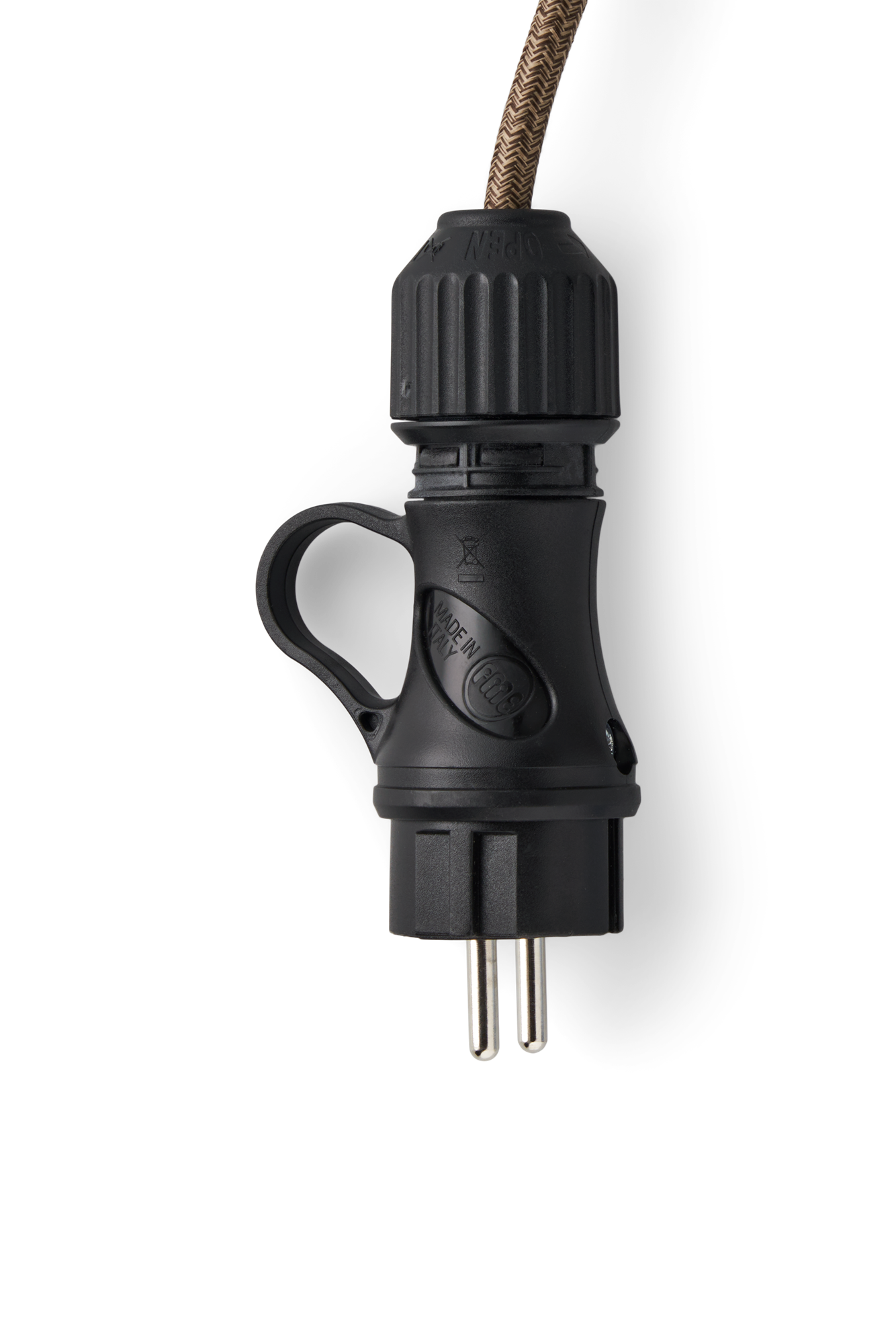 Bærbar udendørslampe | Tekstilkabel/fatning i silikone og termoplast. 5 m. E27. | Fern Green | Creative Cables