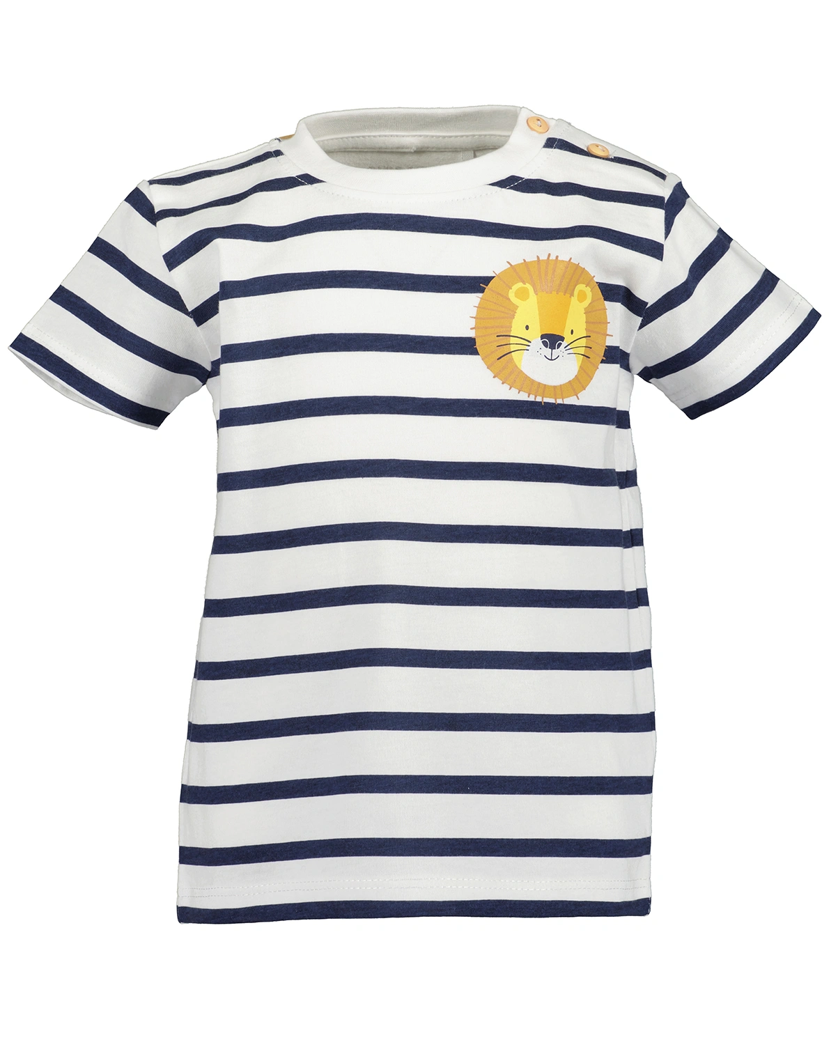T-Shirt LITTLE LION gestreift in weiß/ultramarin
