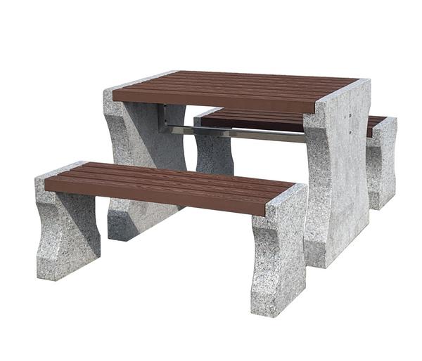 Dehner Granit-Gartenmöbelset, ca. B120 cm