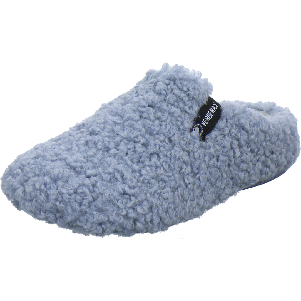 Verbenas Hausschuhe Damen Damen York Curly Hellblau