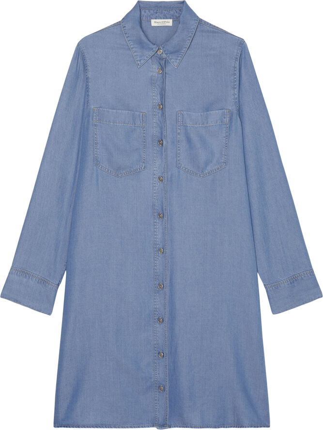 Marc O’Polo Dress, shirt dress, H-line, long sl Washed sky