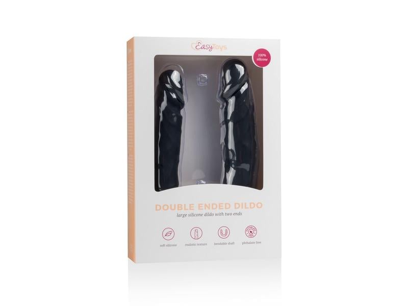 Easytoys Doppelendiger Dildo Schwarz Extragrosser Doppeldildo