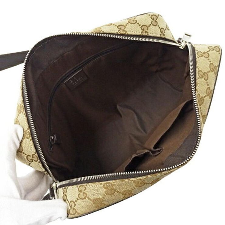 Gucci Vintage Gucci Messenger Bag Beige