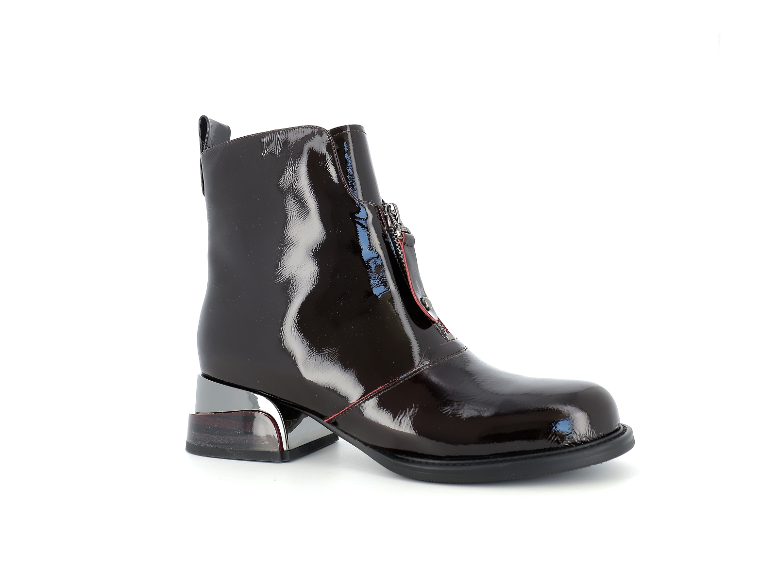 Metamorf ose-MACARTISTE Cuir Verni Bordeaux