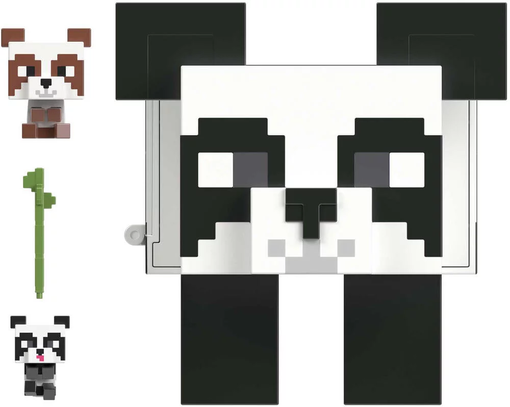 MINECRAFT - LA MAISON DU PANDA - COFFRET MINI TETES MODULABLES