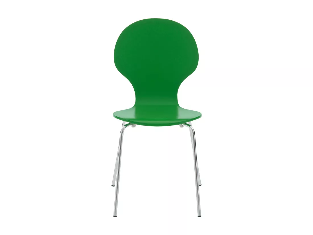 Lot de 2 Chaise de conférence - Bois - Vert - DIEGO