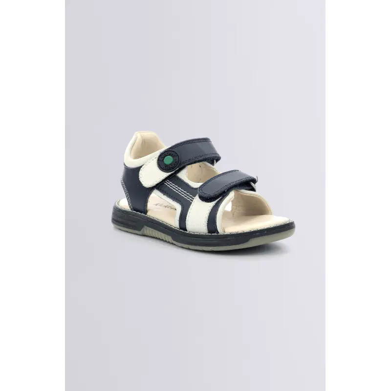 KICKGALACXO MARINE BLANC SANDALES Cuir Garçon