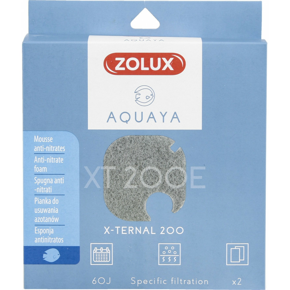 Filtre pour pompe x-ternal 200, filtre xt 200 e mousse anti nitrates x2 pou