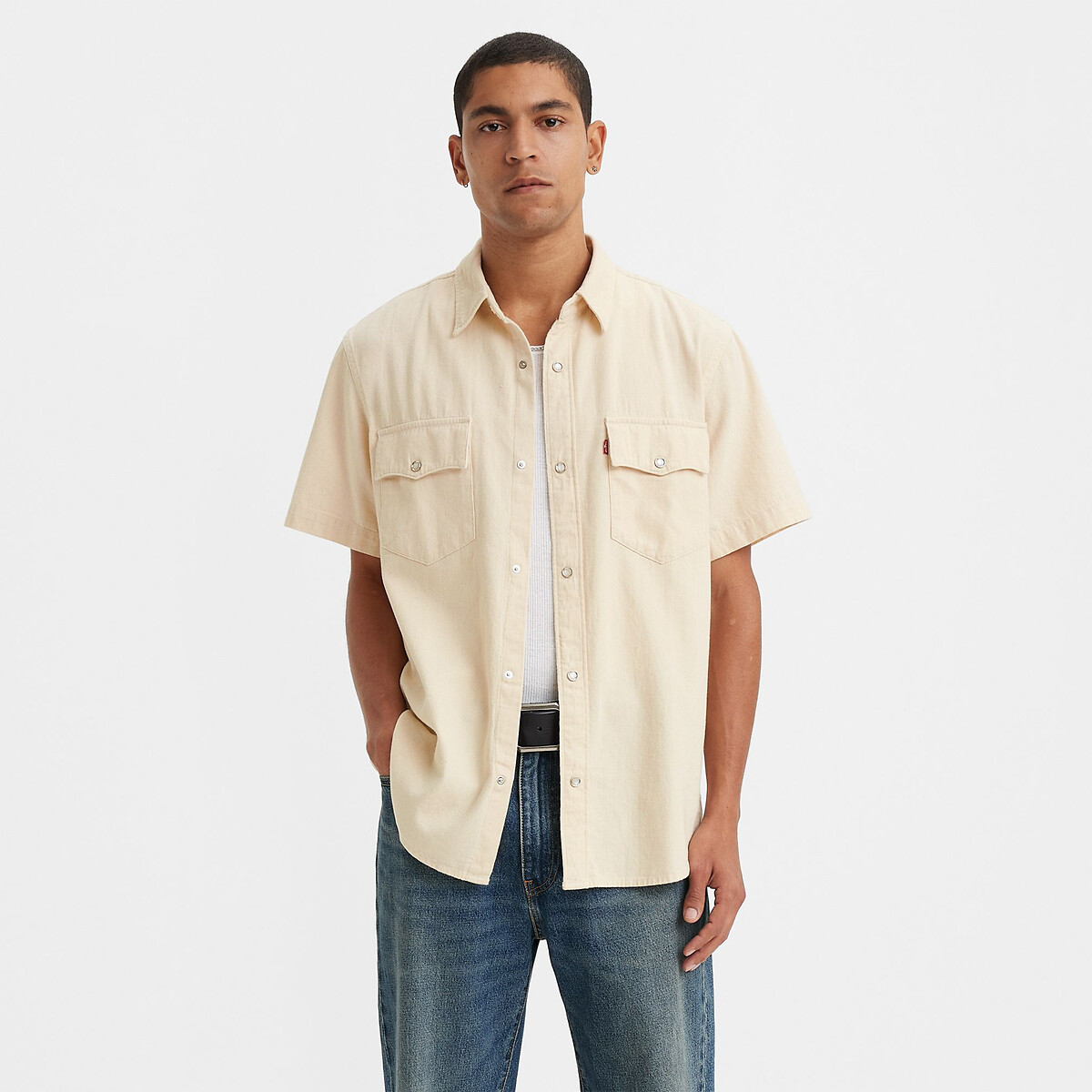 Camisa jeans LEVI'S, modelo western folgado