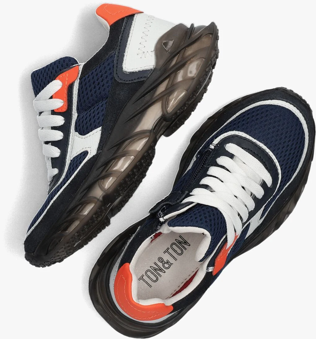 TON & TON blauwe ton & ton lage sneakers marny