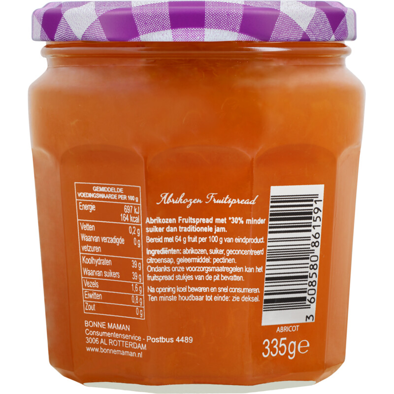 Bonne Maman Abrikozen meer fruit minder suiker
