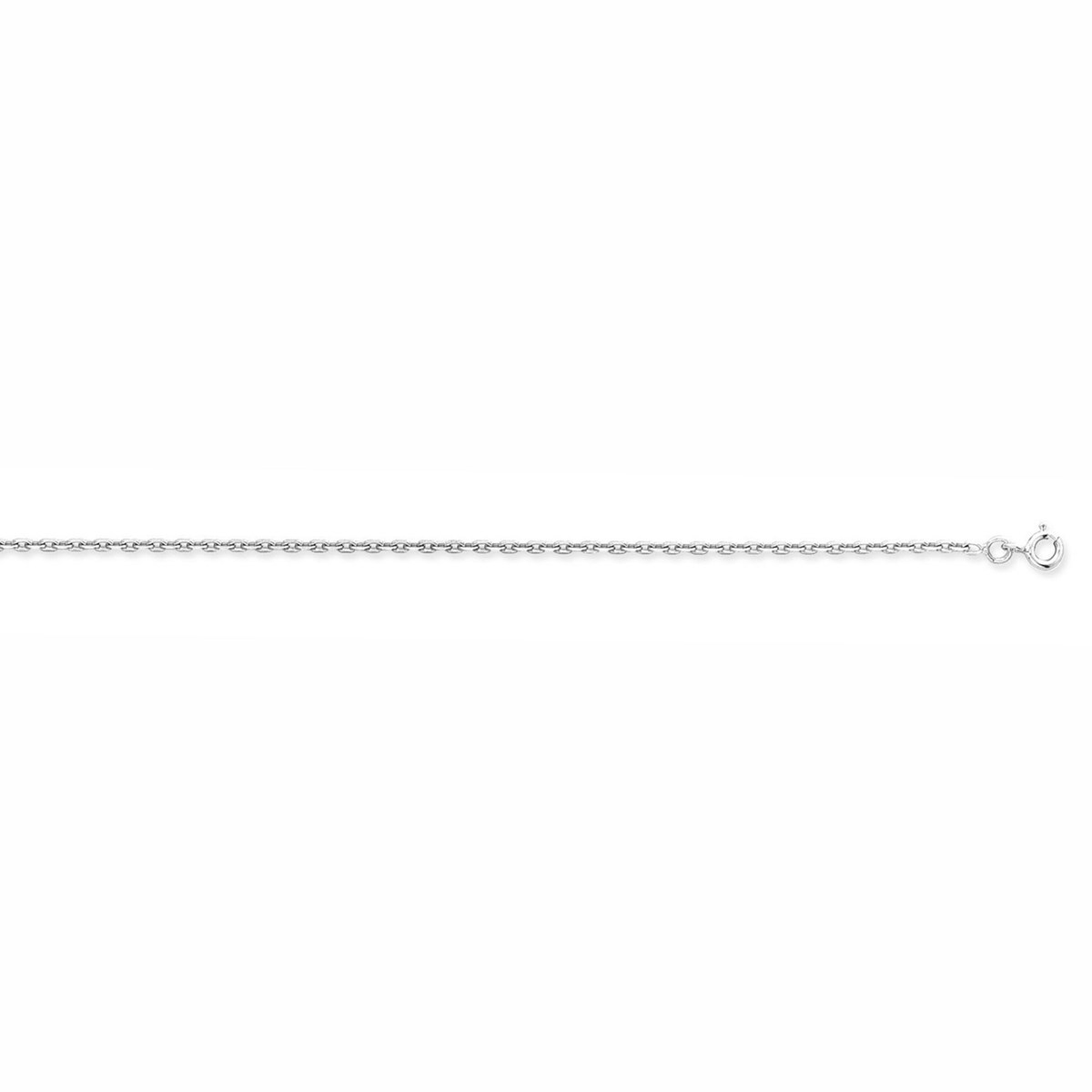 Chaine Brillaxis or blanc 18 carats forçat 1.7 mm