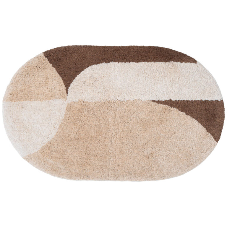 Badmat Bowie – Beige Ovaal 50 x 80 cm