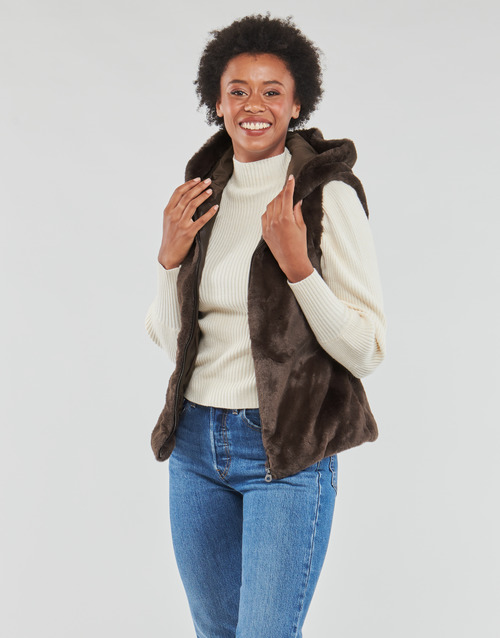 Only - ONLMALOU FAUX FUR WAISTCOAT CC OTW - Marron