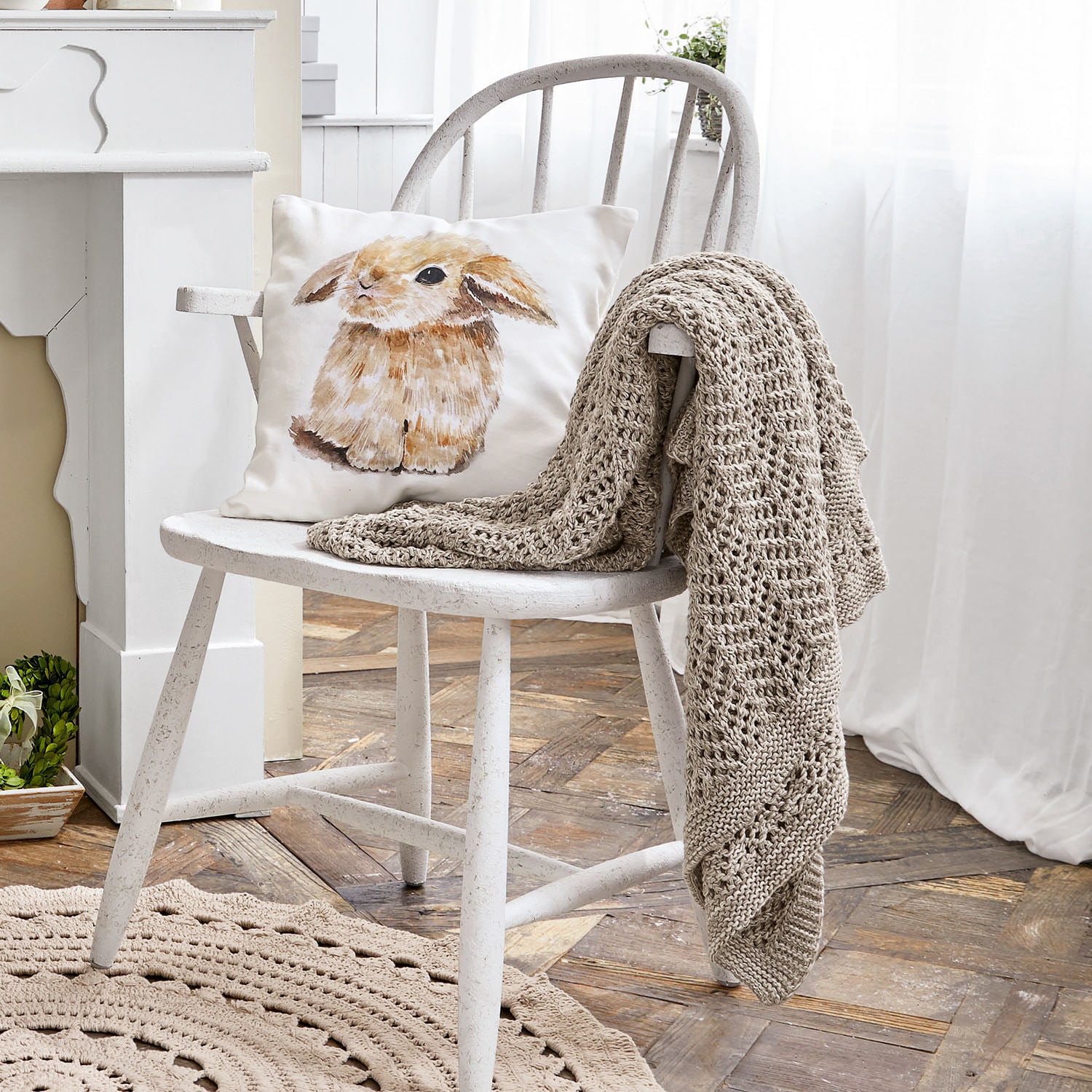 Plaid Lukretia creme