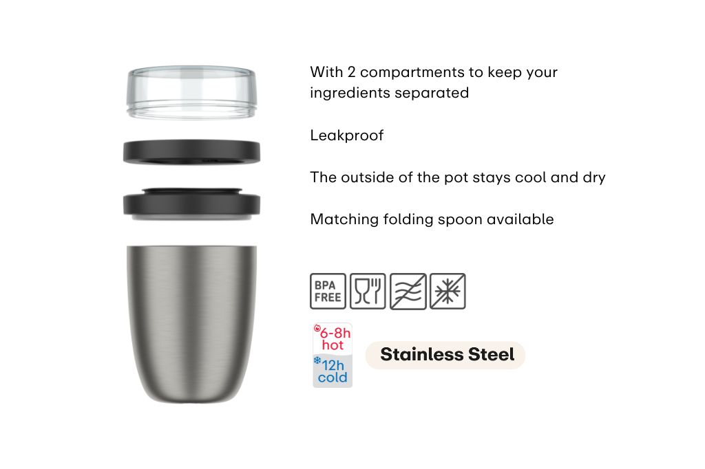 Mepal ellipse 500 ml isoleer lunchpot - vivid blue