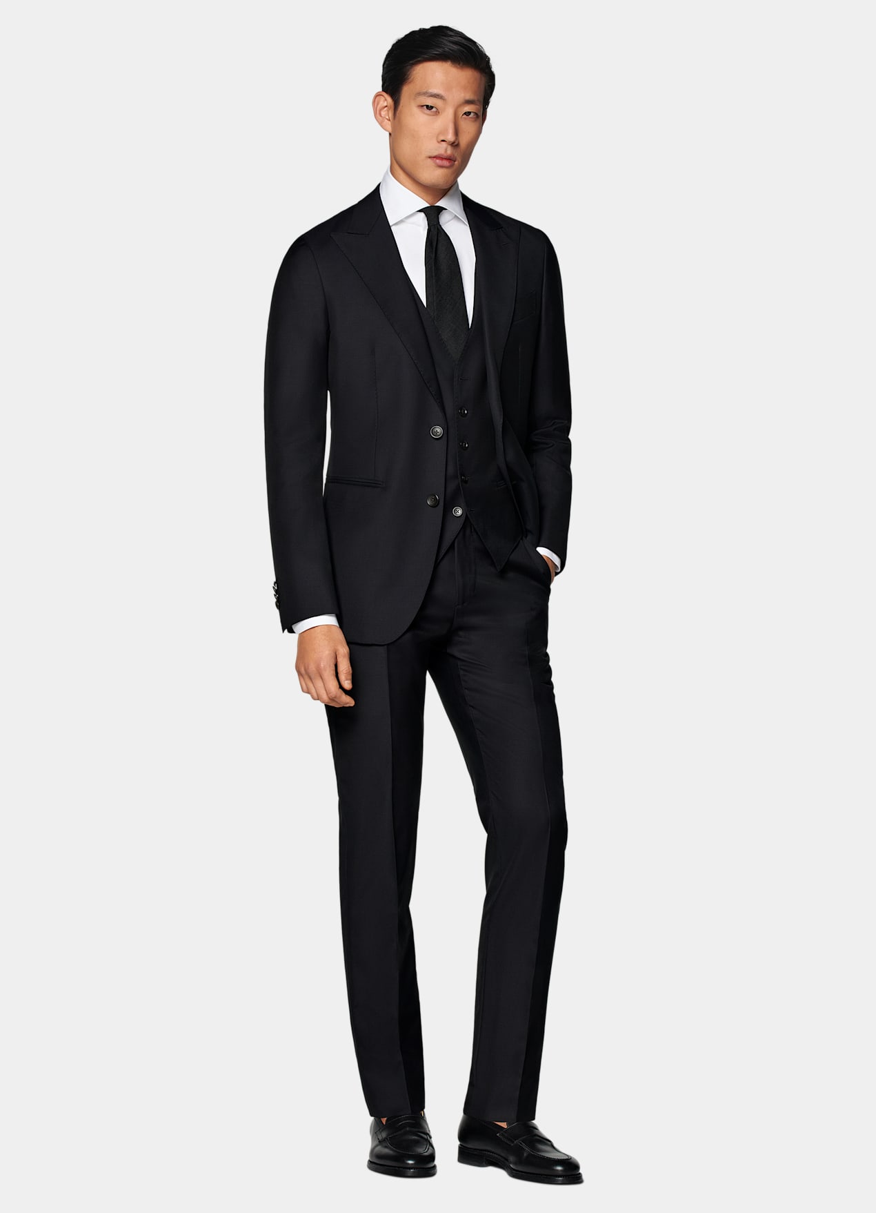 Costume trois pièces Havana coupe Tailored bleu marine