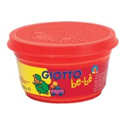GIOTTO be-bè- pâte à modeler- 4 pots rouge, jaune, blanc et cyan- 100gr