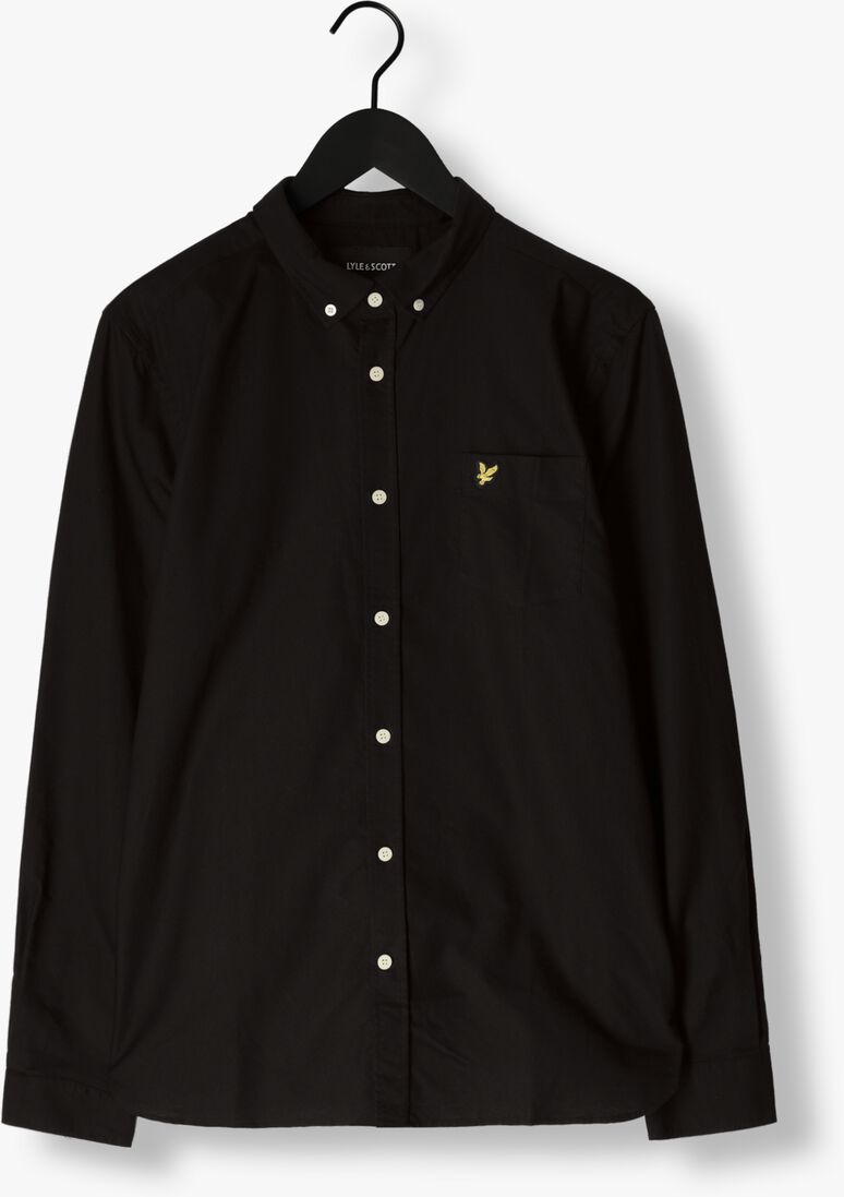 LYLE & SCOTT zwarte lyle & scott casual overhemd oxford shirt