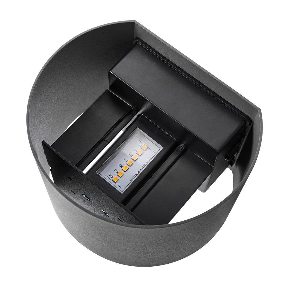 LED wandlamp Milda in antraciet 2x 2,45W 290lm IP44