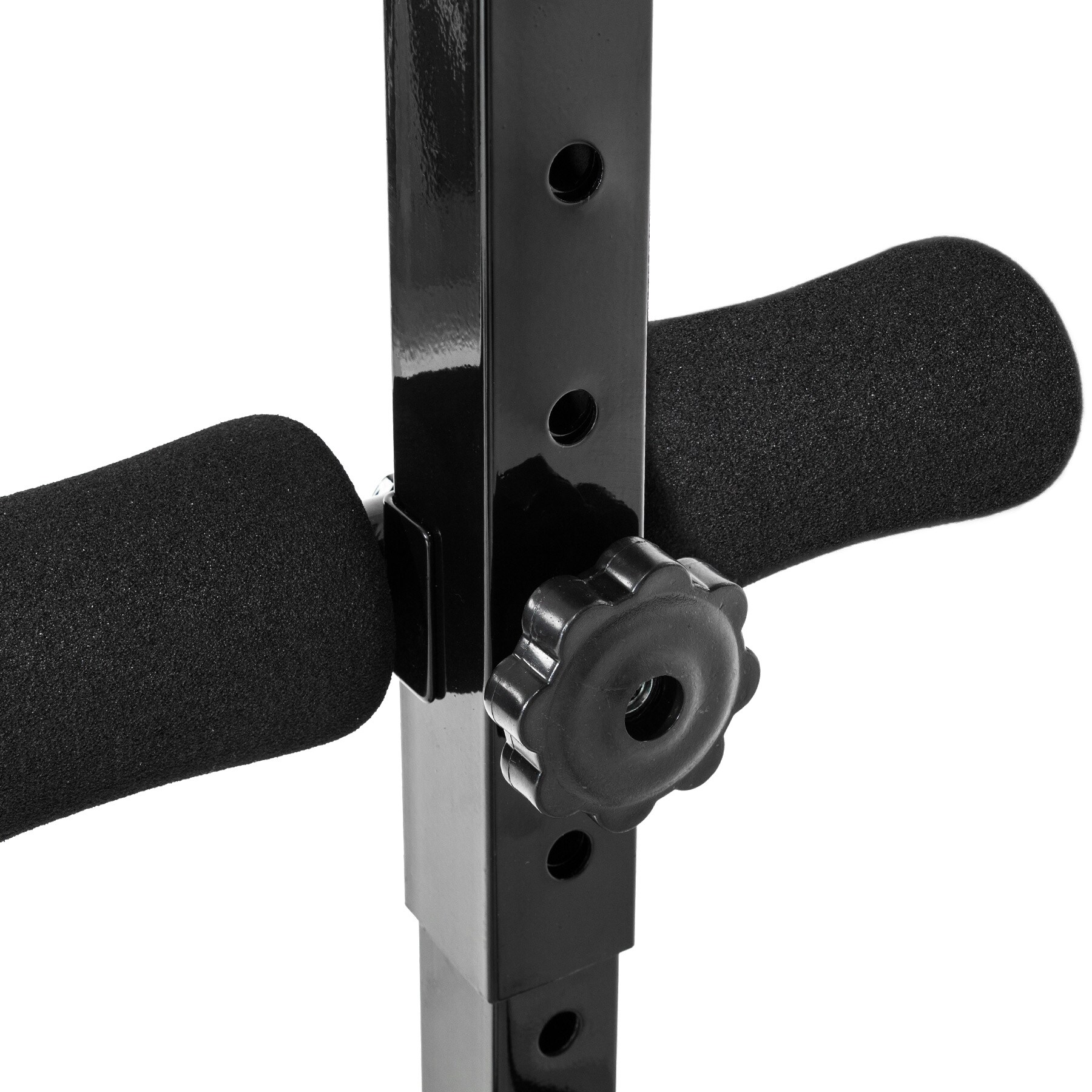 tectake® Sit-up Bank, 6-fach verstellbar, klappbar, rutschfeste Fußenden, inklusive 2 Hanteln und elastische Seile