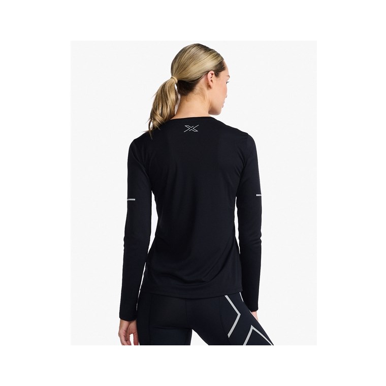 2XU Aero L/S Women Black/Silver Reflective