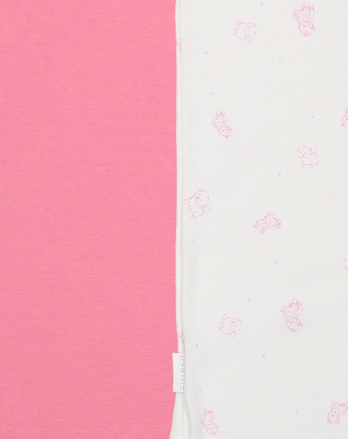 Unterhemd CLASSICS – HUND 2er Pack in pink/weiß