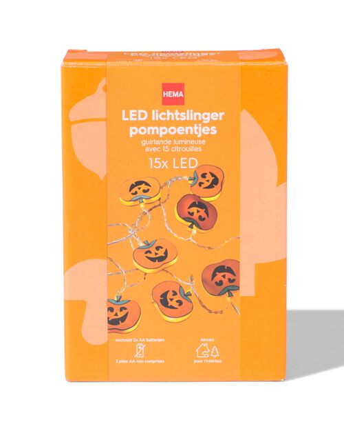 guirlande lumineuse 2,5 m citrouille
