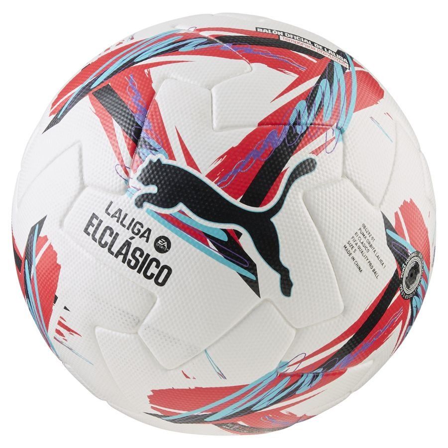 PUMA Orbita LaLiga 1 24/25 El Clasico Ballon (FIFA® Quality Pro) - Blanc/Rouge/Bleu/Noir