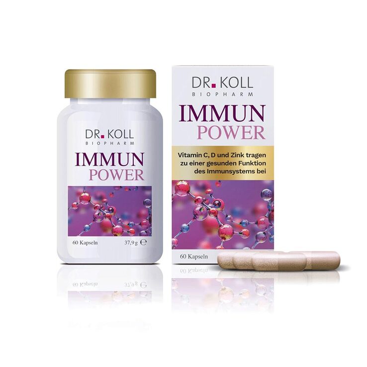 Immun Power Dr. Koll Vitamin C + Vitamin D + Zink Kapseln , 60 St