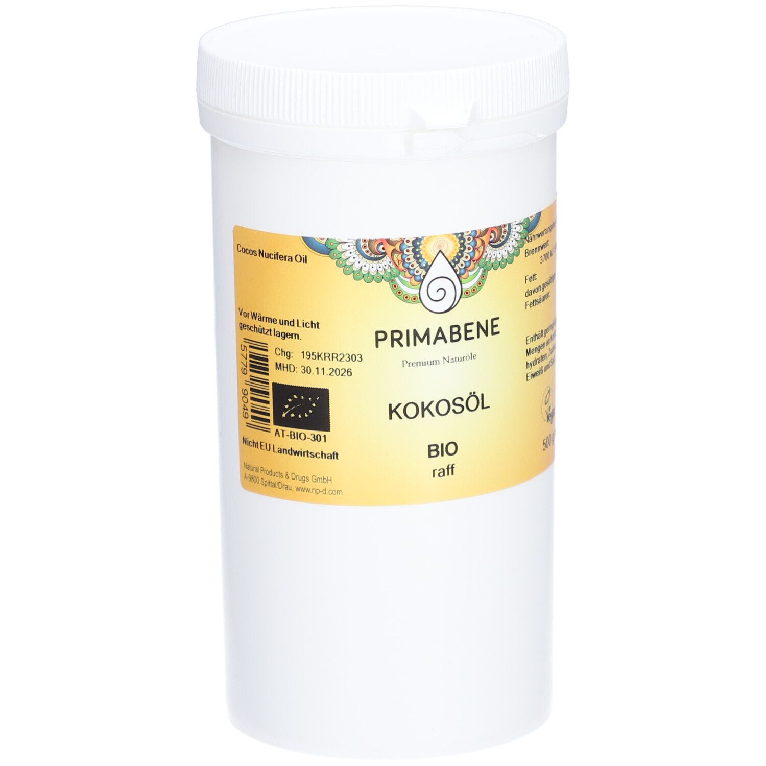 PRIMABENE Kokosöl BIO raffiniert
