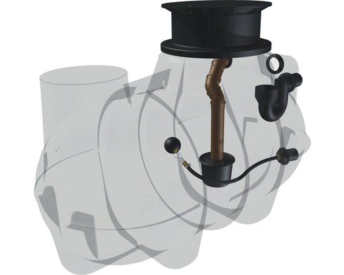 Ondergrondse tank voor regenwaterretentie/opslag, 2.000 liter
