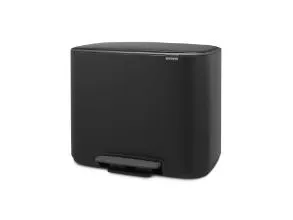 Brabantia Bo - Skraldespand - fliplåg - 34 L - fodpedal - mat sort